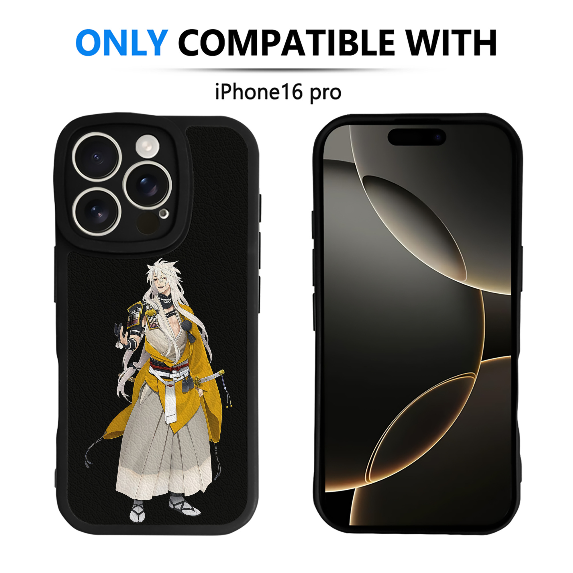 （画像用） 刀剣乱舞 Touken Ranbu 【iPhone 16シリーズ対応】シリコンスマホケース（レザー調） 材質：シリコン